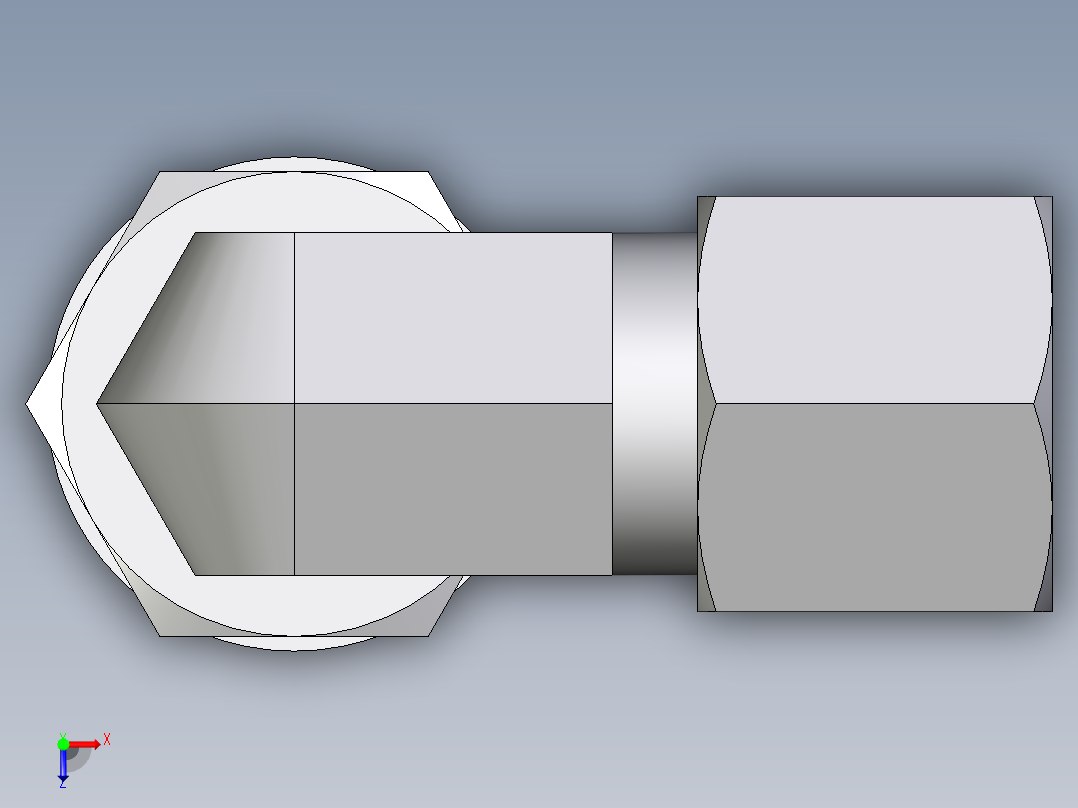 卡套式工业通用硬管接头EO_Adjustable_Locknut_elbow_WEE08LRCF俯视图