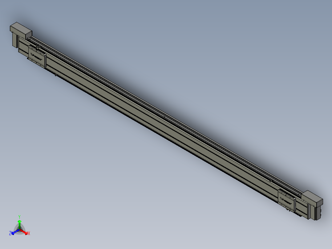 威洛博双电机滑台-VBC14S2-L50-S2300-BLR-P40-C6正等轴测图