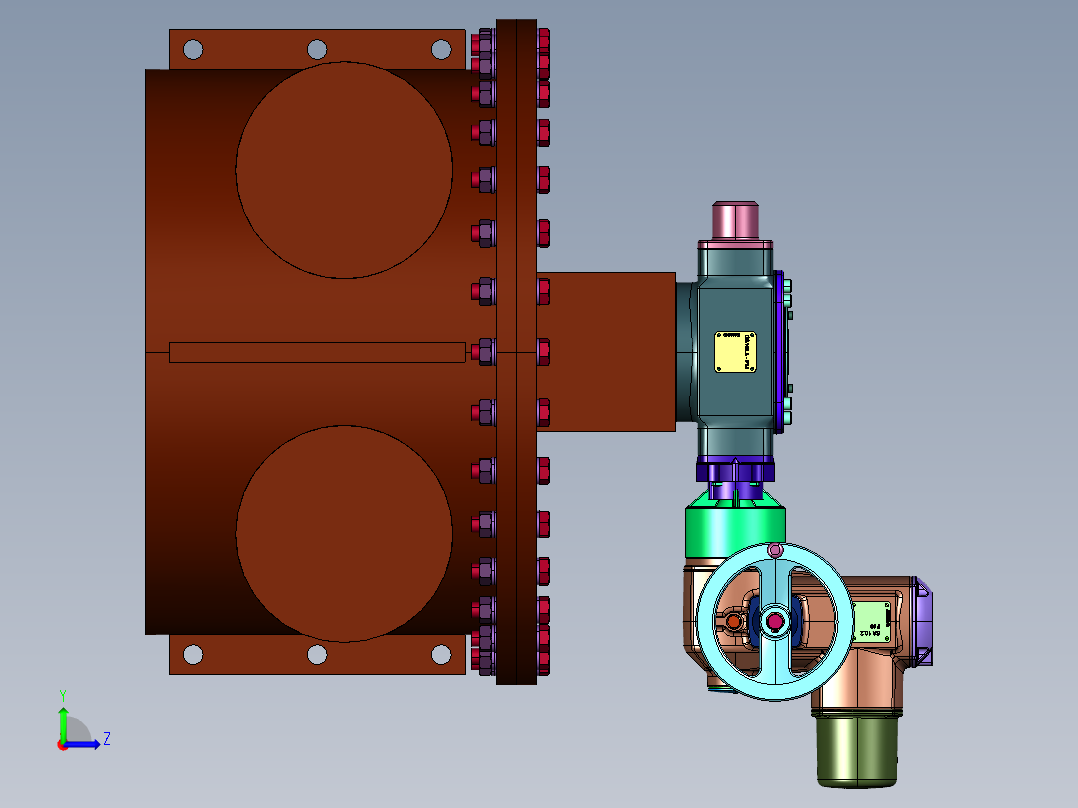 刷热交换器自动管刷系统左视图
