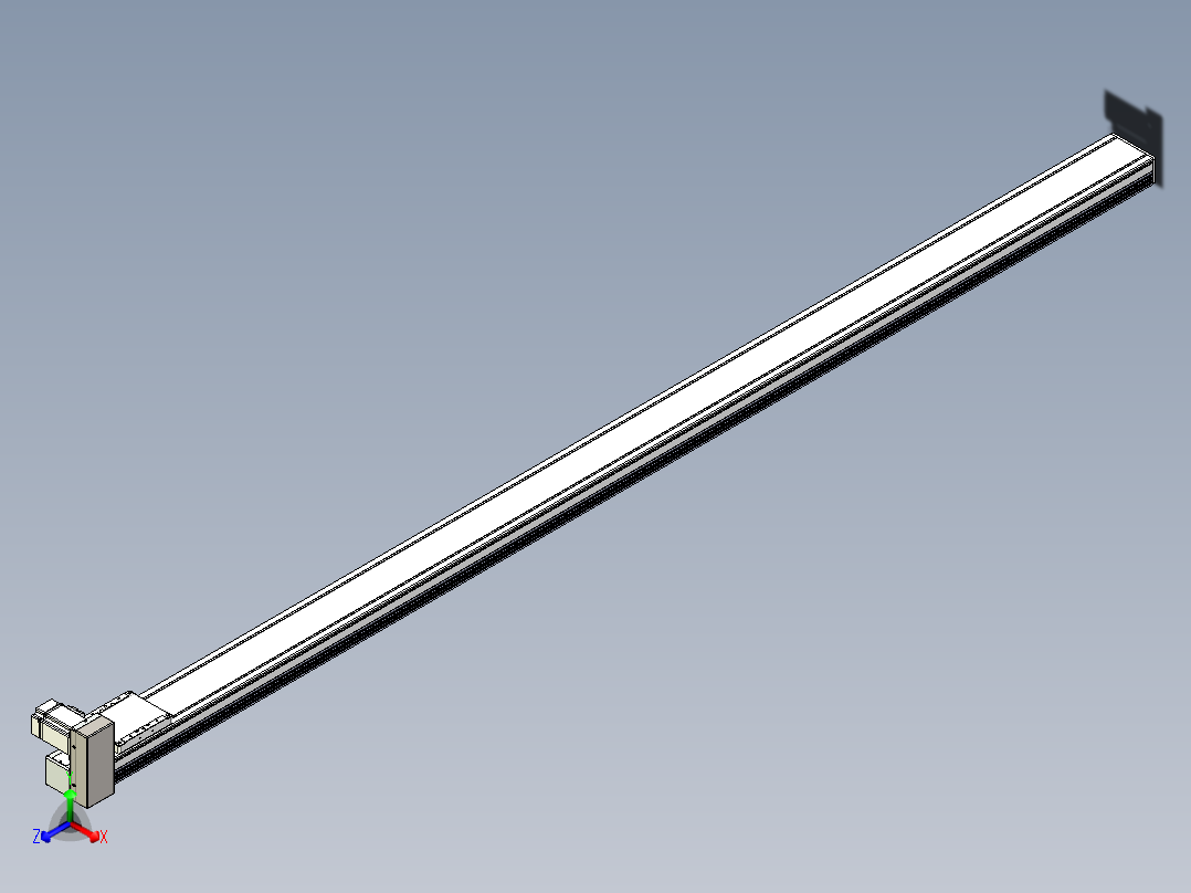 同步带全封闭直线模组TPA-HCB-105D-90-L2300-RU-C-P20-N3正等轴测图