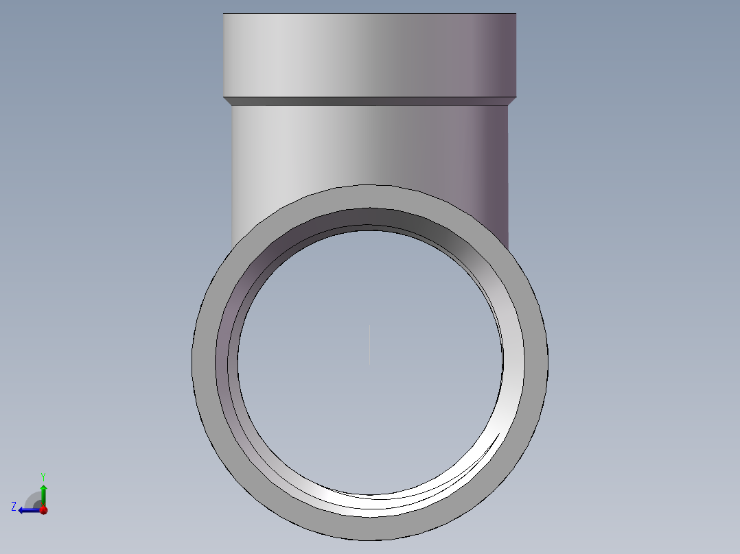 三通-异径 DN15-DN10右视图
