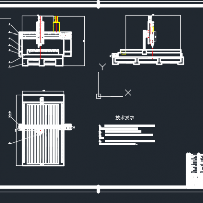 数控高压水射流切割机 毕业设计 CAD图纸