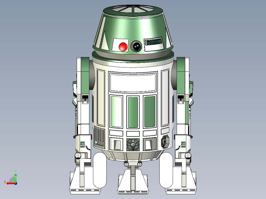 R6C9 -宇航技工机器人后视图