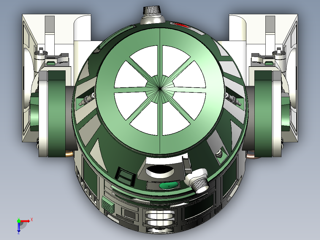 R6C9 -宇航技工机器人俯视图