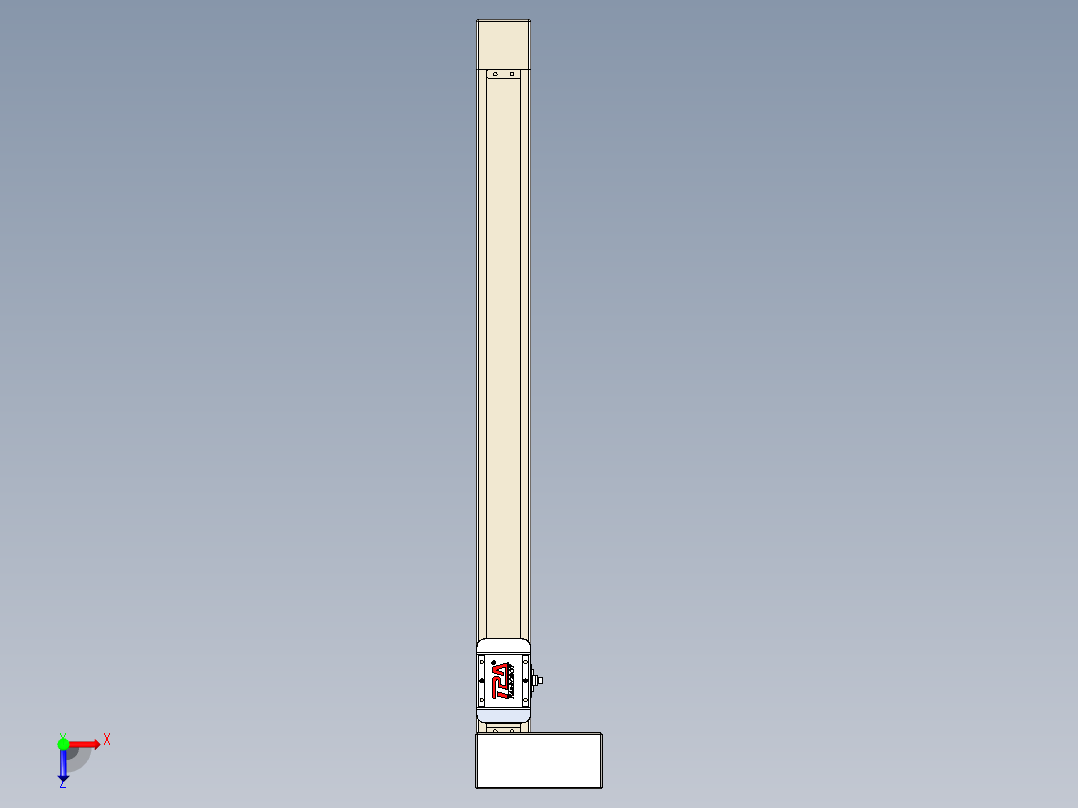 同步带全封闭直线模组TPA-HCB-65S-90-L650-MR-C-P10-N3俯视图