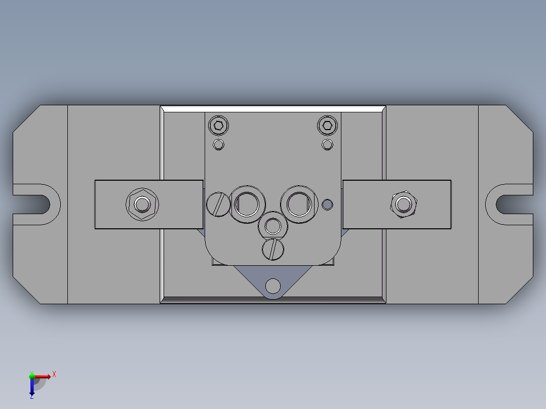 机油泵体钻孔夹具俯视图