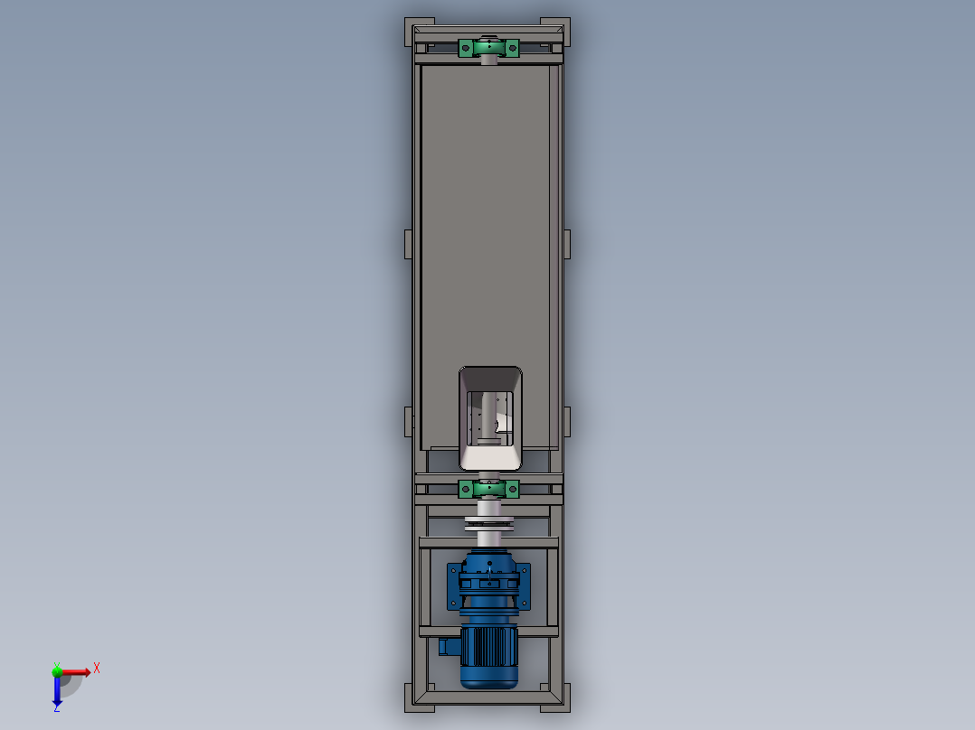 餐厨垃圾螺旋压榨脱水脱水机俯视图