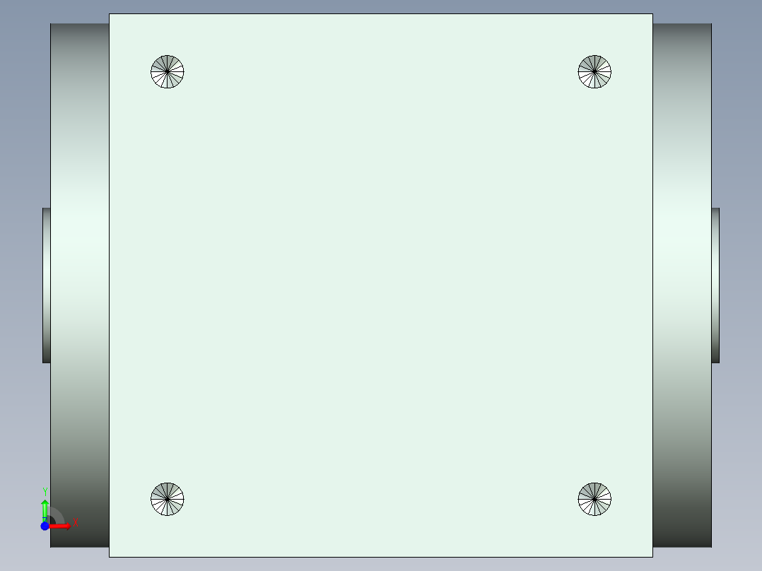 换向器PW140双孔 PLX120-L1 22-110-145-M8.stp前视图