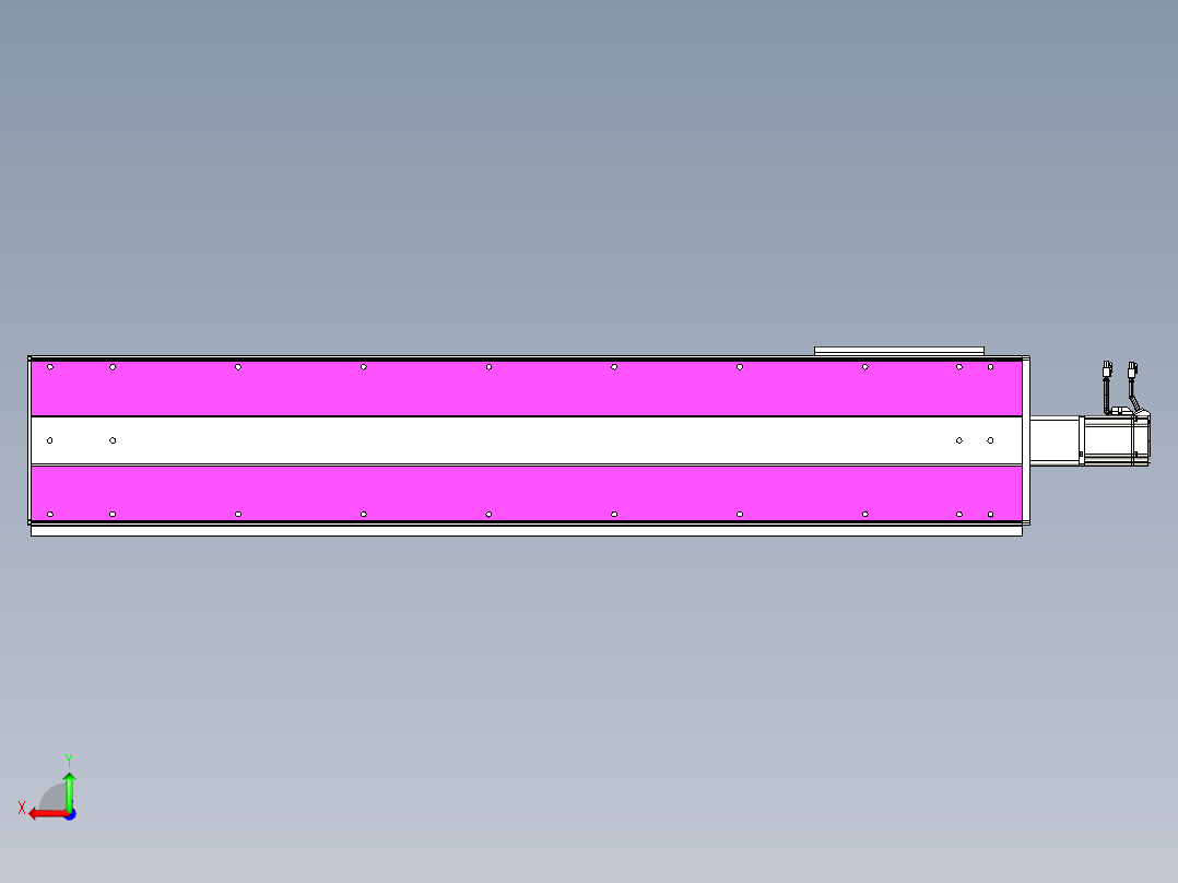 VF丝杆传动-一般环境VF27-Lxx-C-S1200-BC-ZP75-C3后视图