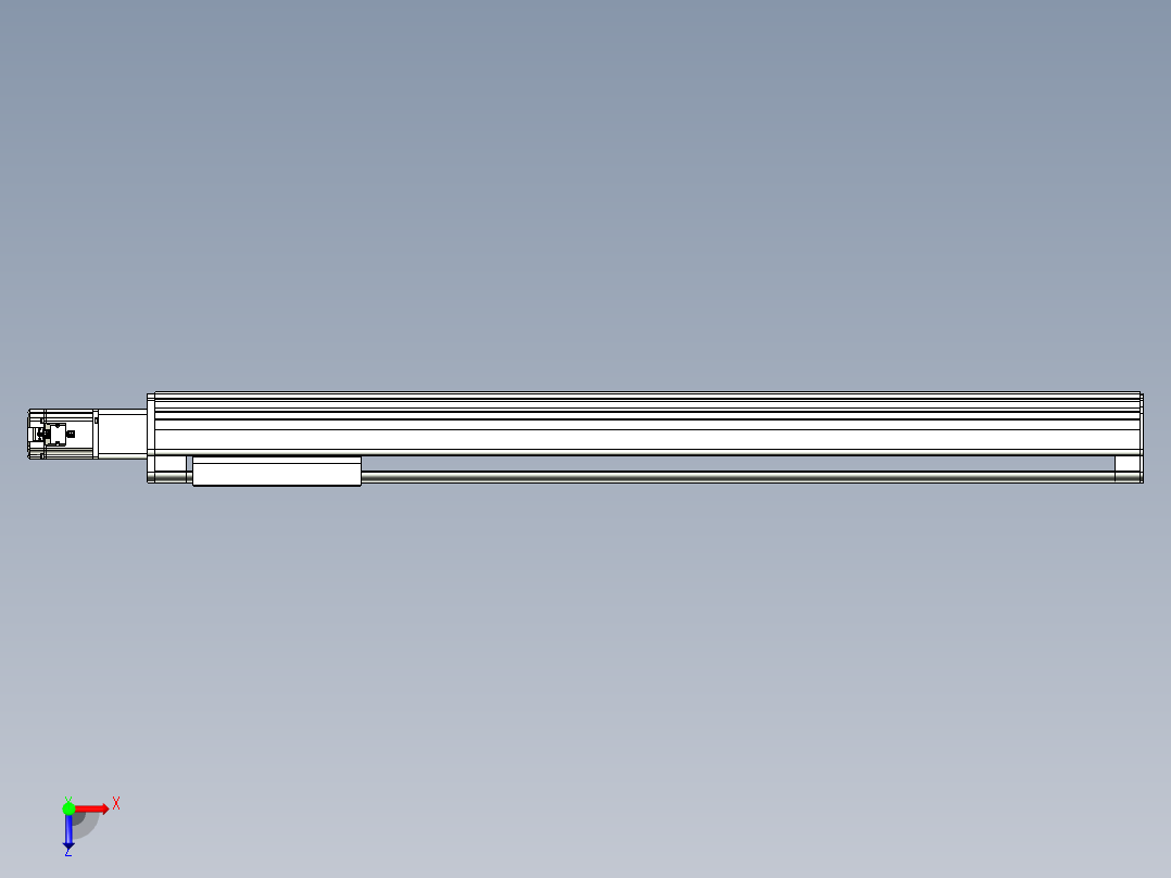 VF丝杆传动-一般环境VF27-Lxx-C-S1200-BC-ZP75-C3俯视图