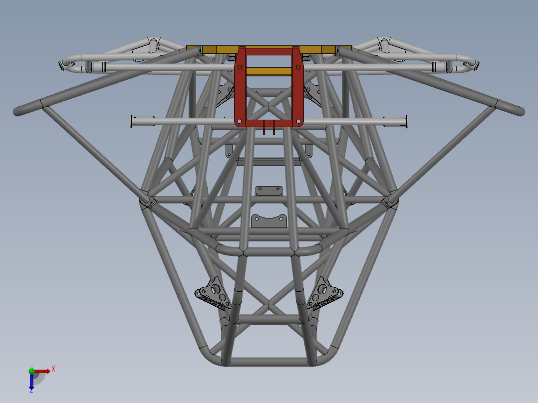 摩托车底盘俯视图