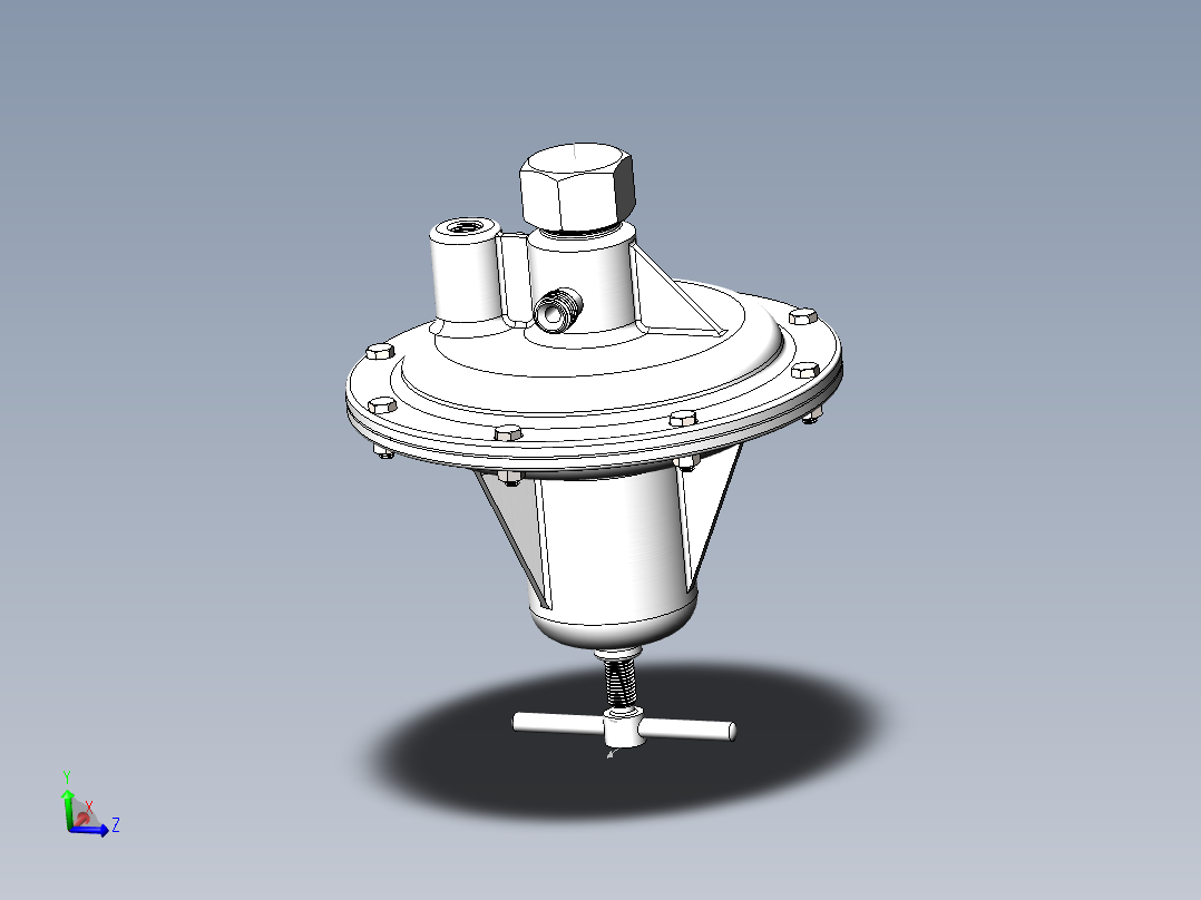 气压调节器3D数模主视图