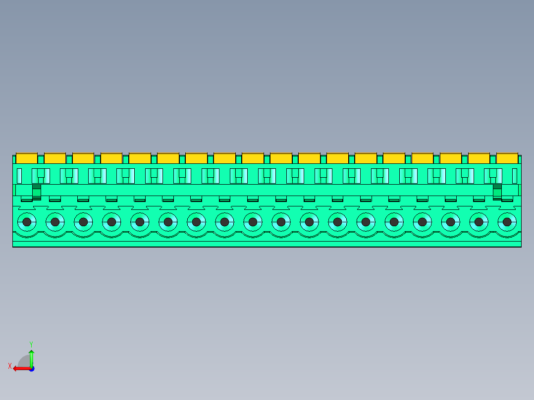 DEGSON 2EDG 系列 5.0mm 可插拔接线端子组-2EDGKDA-5.0-18P-14-00AH后视图