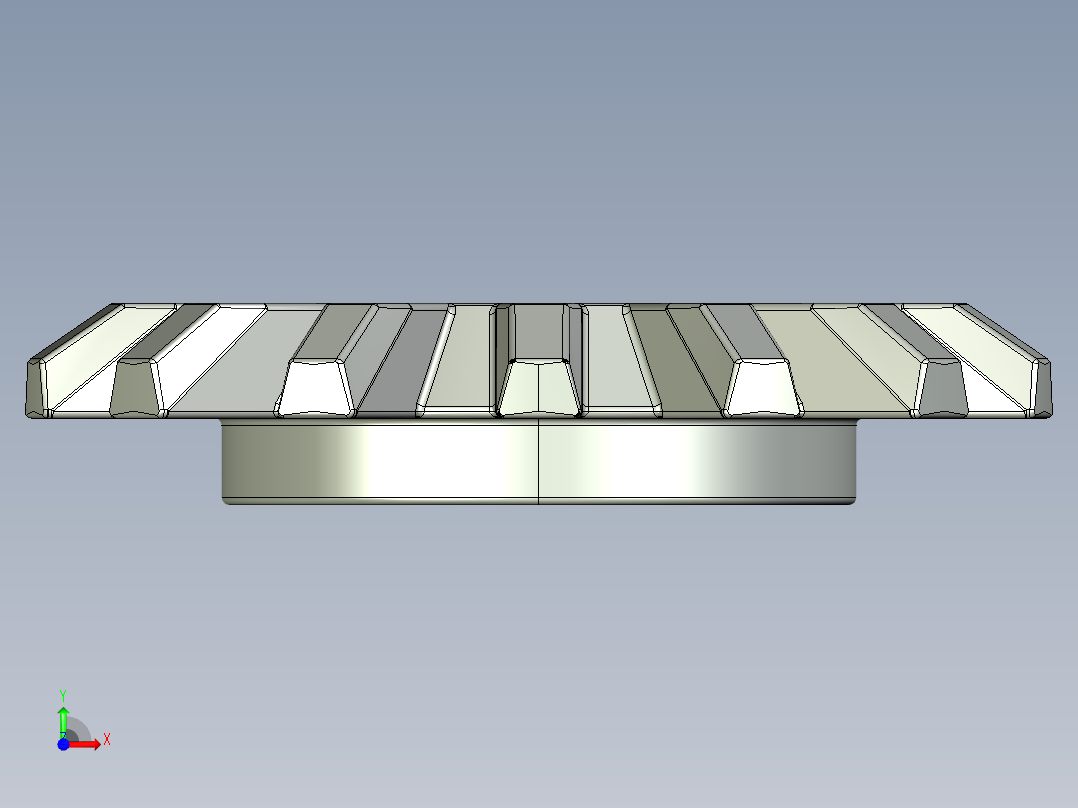 4143 OldGray Technic Gear 14 Tooth Bevel.STEP前视图