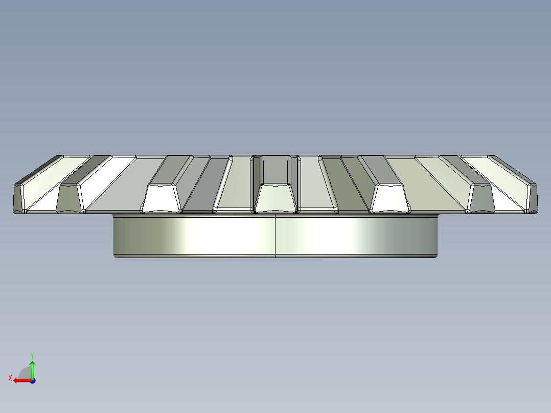4143 OldGray Technic Gear 14 Tooth Bevel.STEP后视图