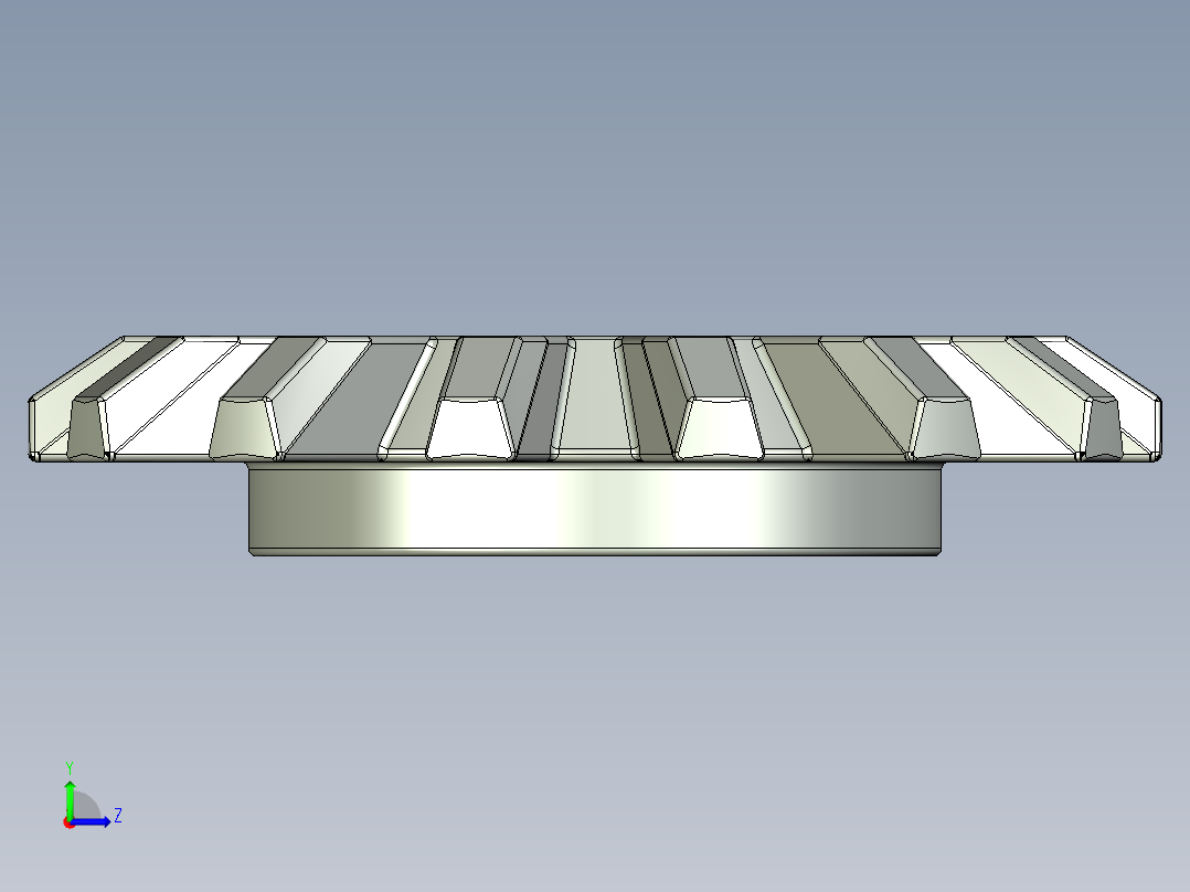 4143 OldGray Technic Gear 14 Tooth Bevel.STEP左视图