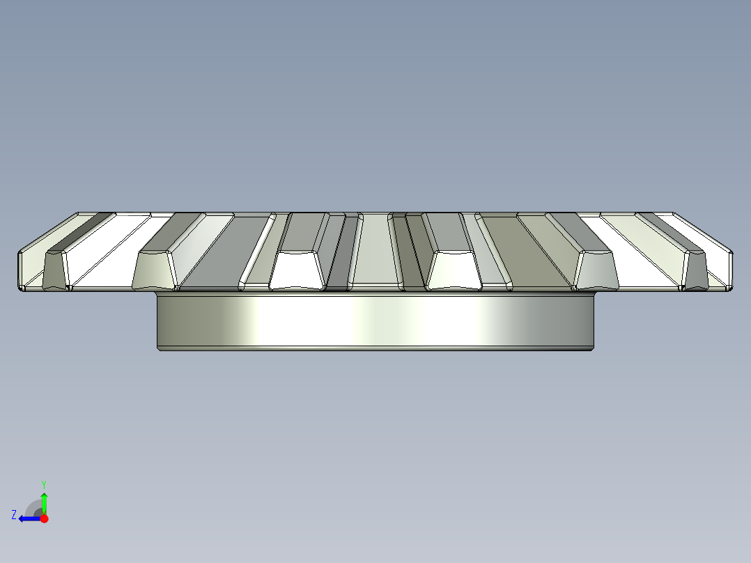 4143 OldGray Technic Gear 14 Tooth Bevel.STEP右视图