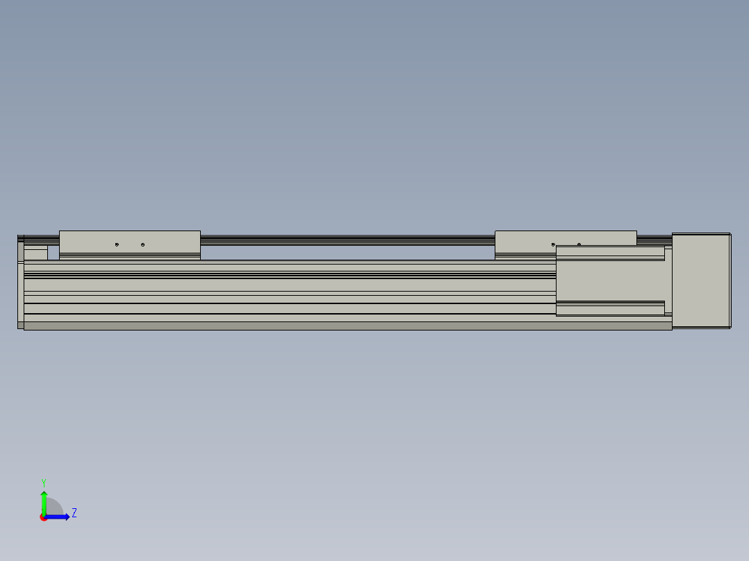 直线模组WG-LHA12-S350-R设计图纸左视图