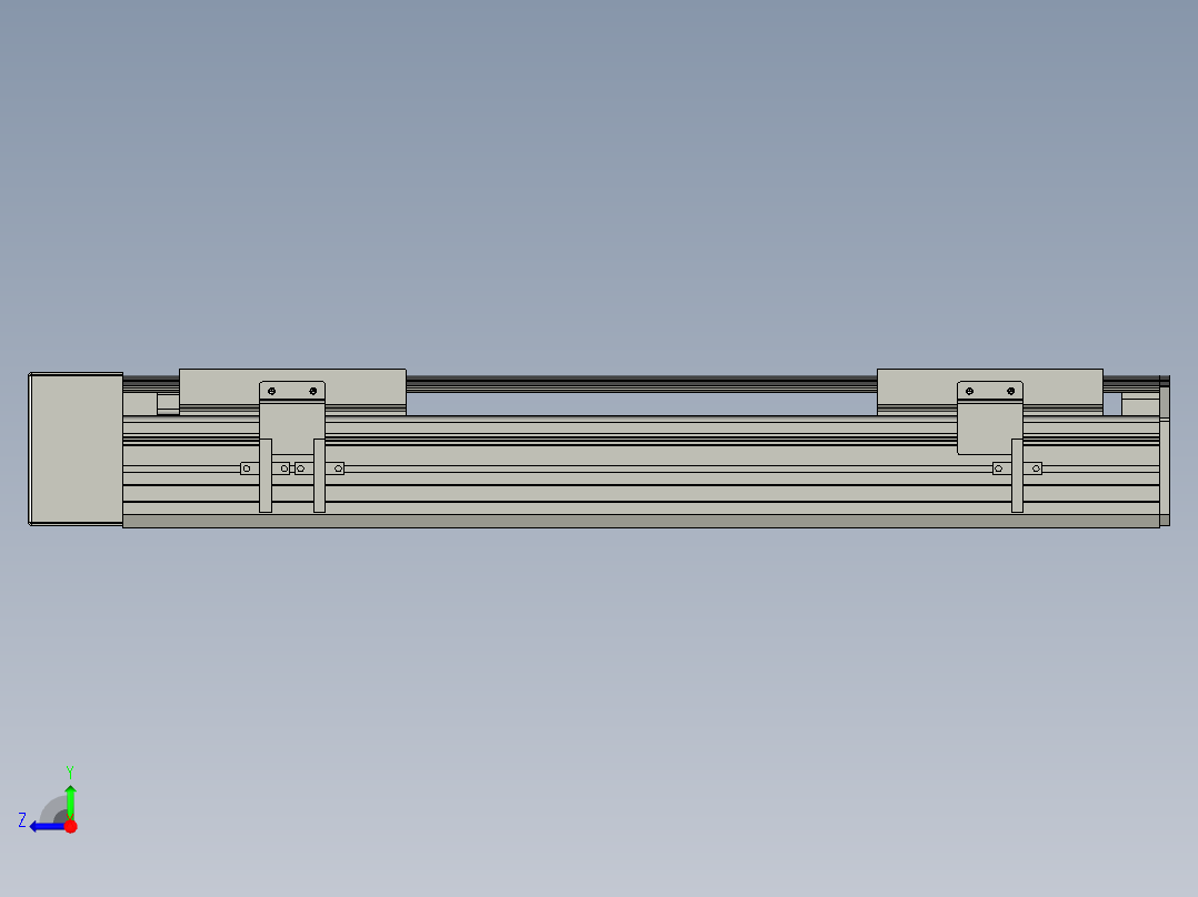 直线模组WG-LHA12-S350-R设计图纸右视图