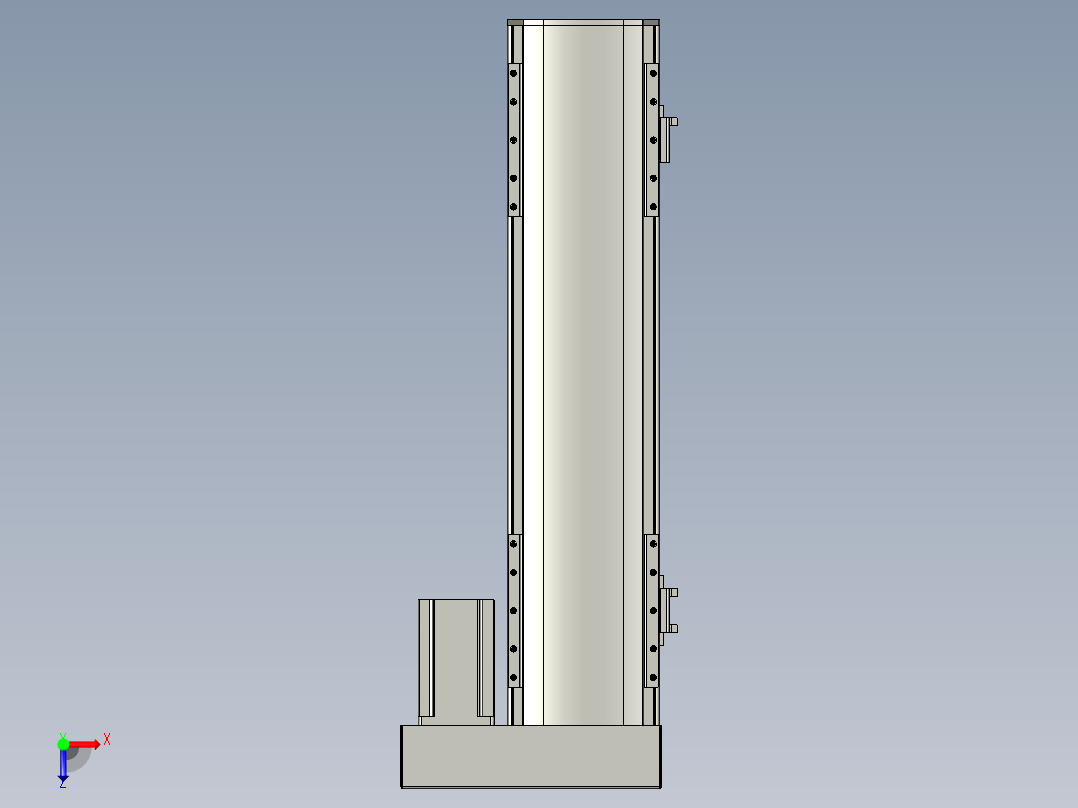 直线模组WG-LHA12-S350-R设计图纸俯视图