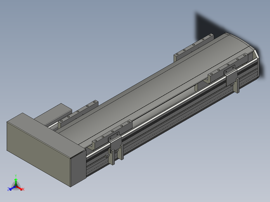 直线模组WG-LHA12-S350-R设计图纸正等轴测图