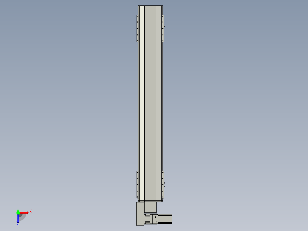 直线模组LHB21-L40-S1300-BL设计图纸俯视图