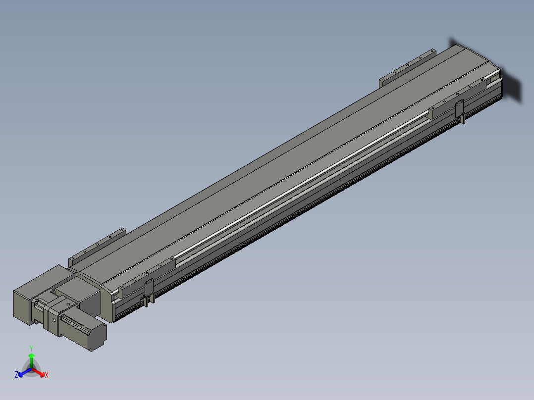 直线模组LHB21-L40-S1300-BL设计图纸正等轴测图