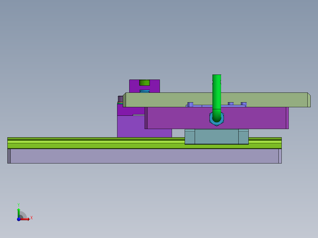 简易滑动位置分度机构前视图