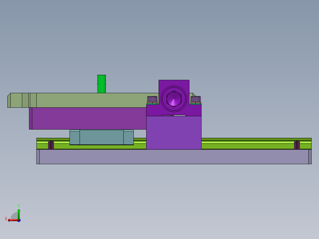 简易滑动位置分度机构后视图