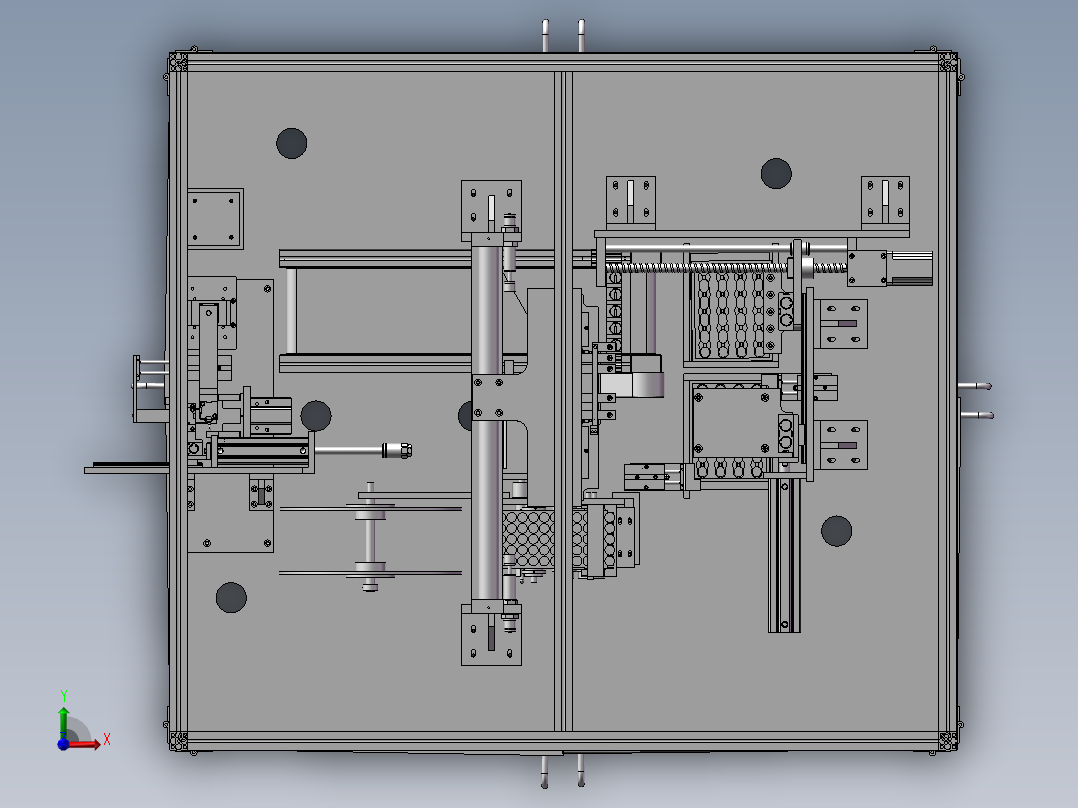 非标检测贴胶包装一体机前视图