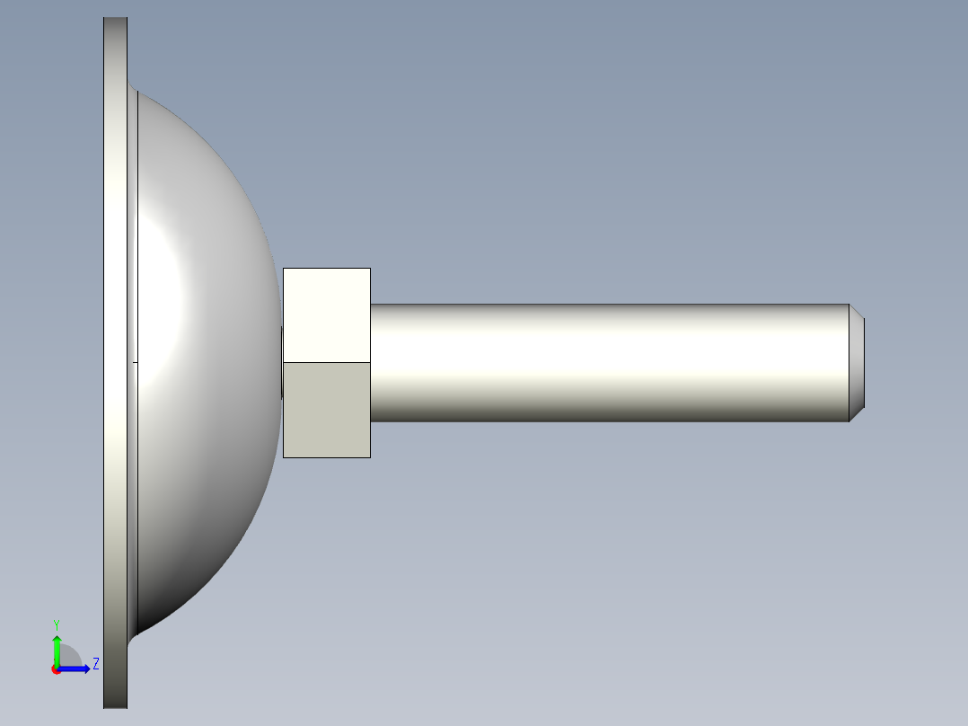 不銹鋼喇叭腳座5538-3D多系列多零件图纸模型左视图