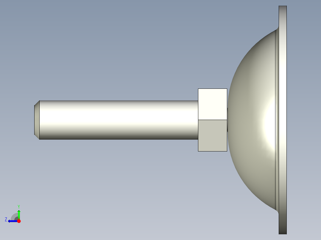 不銹鋼喇叭腳座5538-3D多系列多零件图纸模型右视图
