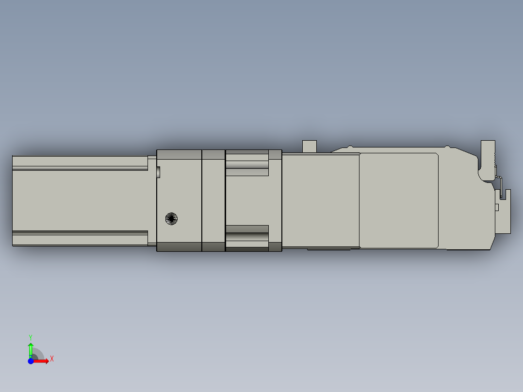 直线模组LHB17-L40-S1500-R(B)设计图纸前视图