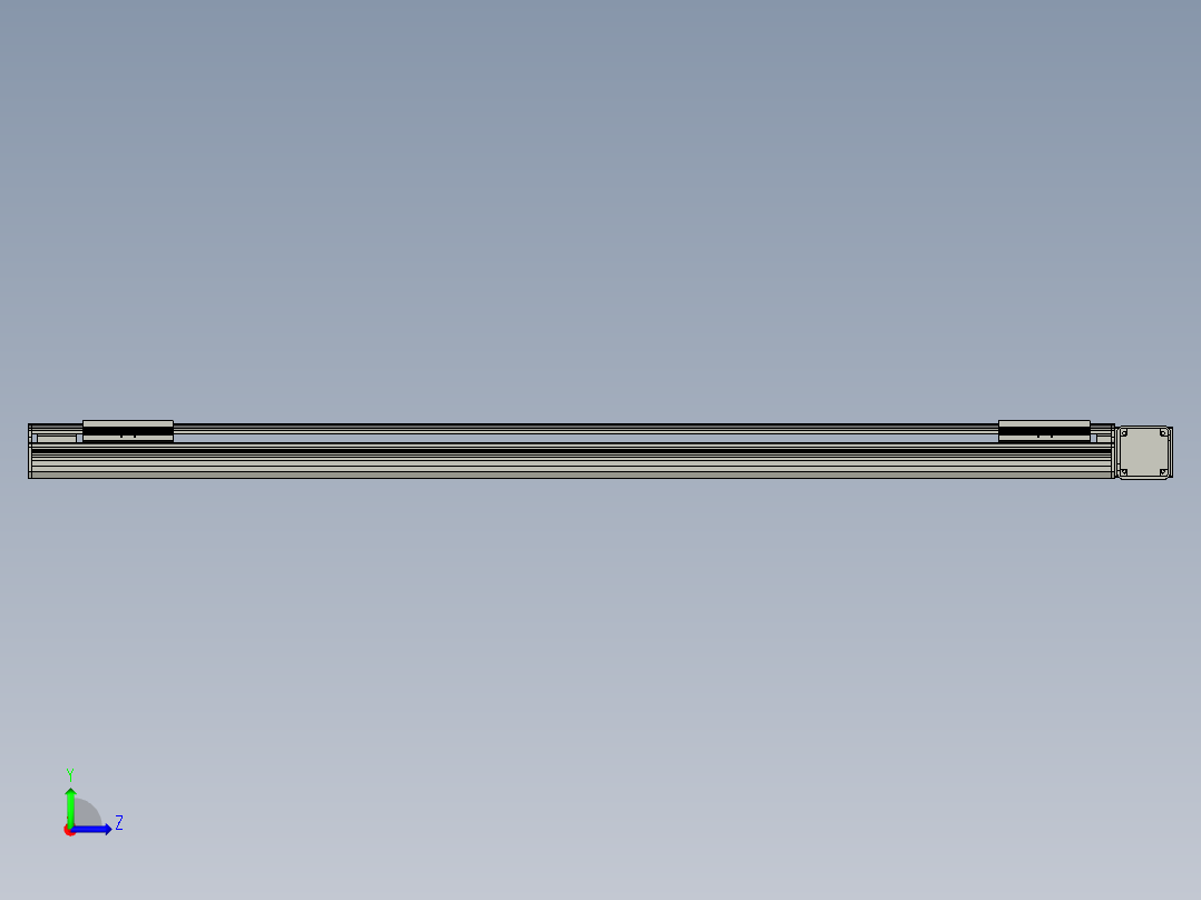 直线模组LHB17-L40-S1500-R(B)设计图纸左视图