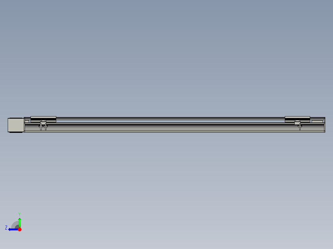 直线模组LHB17-L40-S1500-R(B)设计图纸右视图