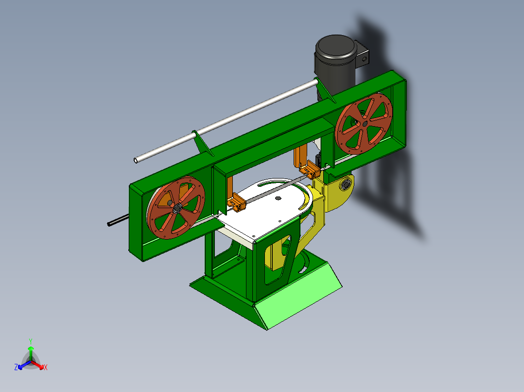 Ellis 1800 双斜切带锯正等轴测图