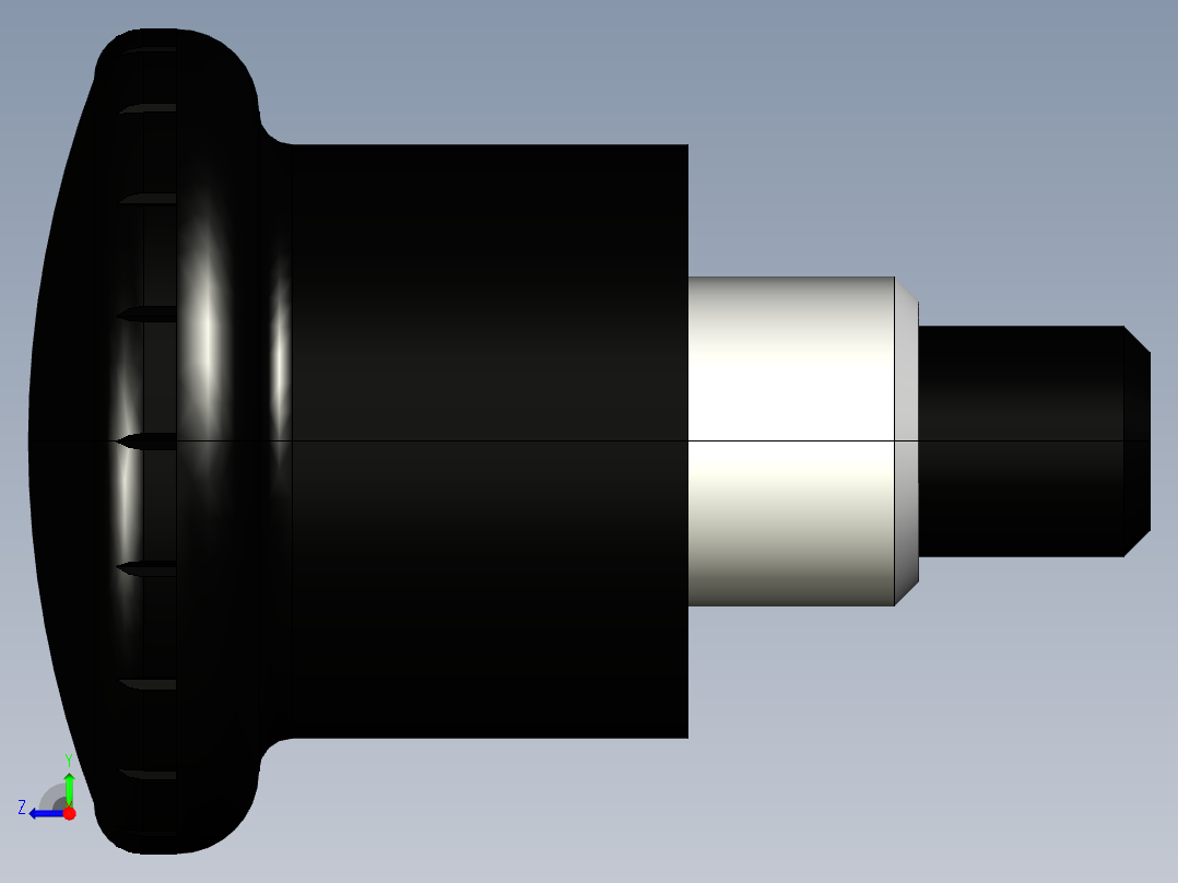 分割定位柱(迷你型)2211-3D多系列多零件图纸模型右视图