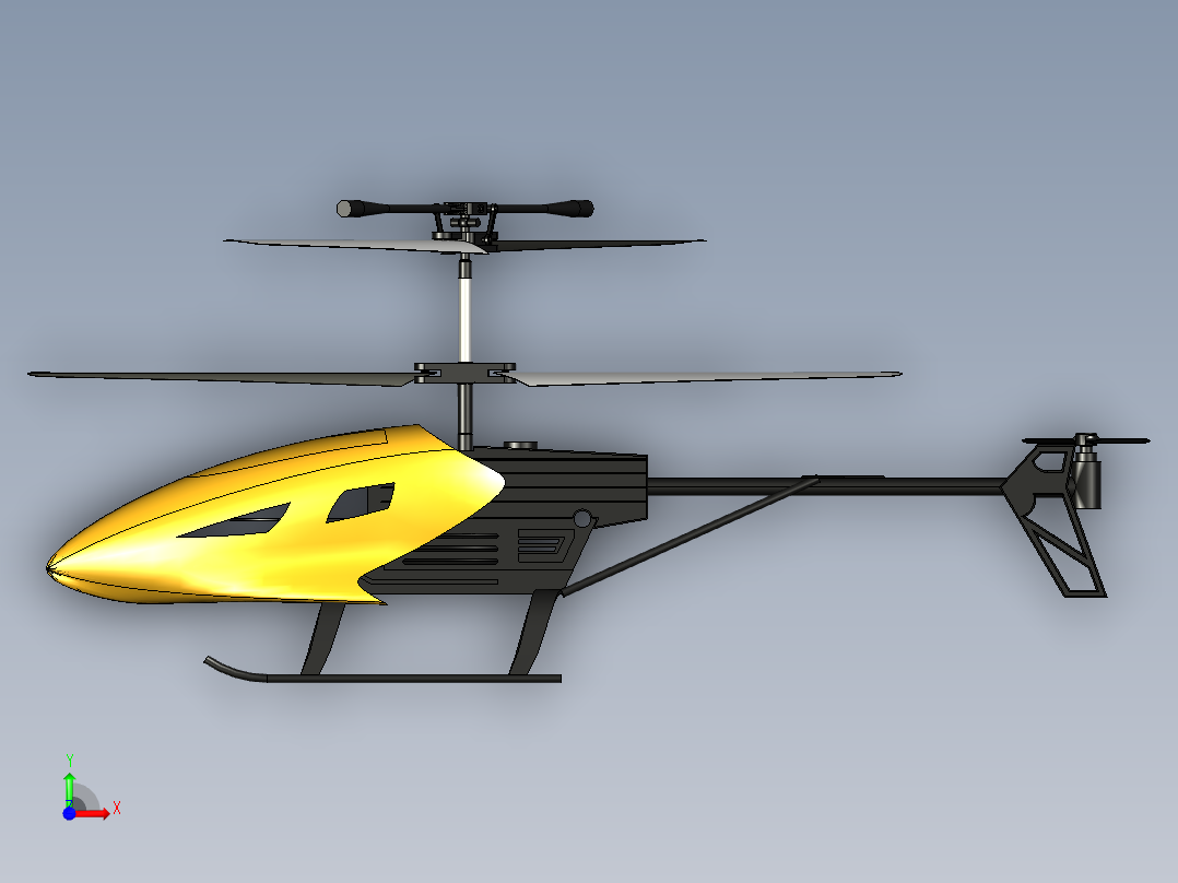 直升飞机 飞机模型设计 (83)前视图