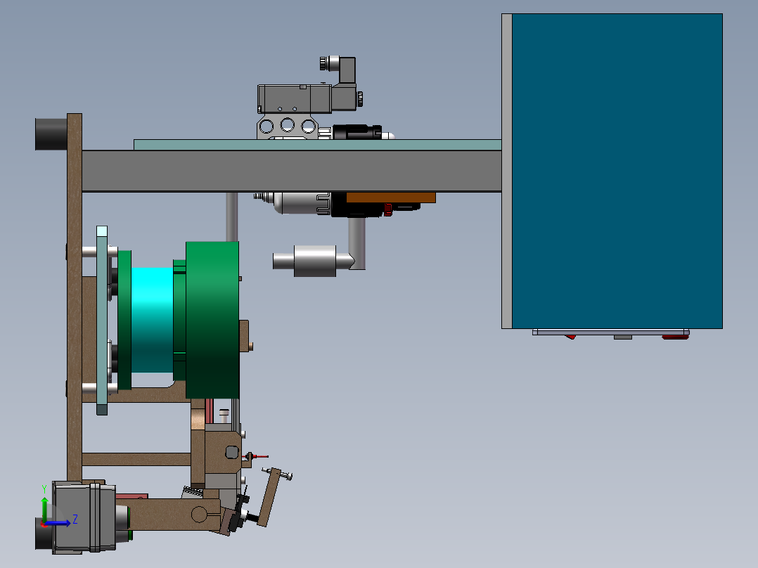 震动盘送料半自动压装机左视图