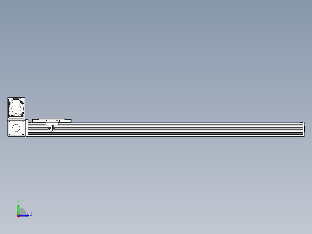 同步带全封闭直线模组TPA-HCB-110D-90-L850-LU-C-P40-N3左视图