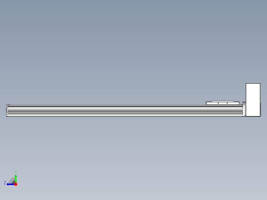 同步带全封闭直线模组TPA-HCB-110D-90-L850-LU-C-P40-N3右视图