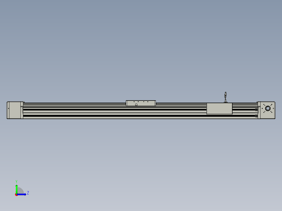 威洛博直线电机模组EB20-L224-S1600-BR-ZP75-MS3-5K左视图
