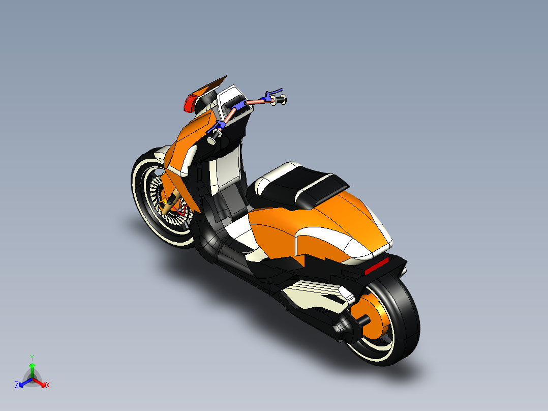 轻型电动<span style='color: red'>摩托车</span>造型