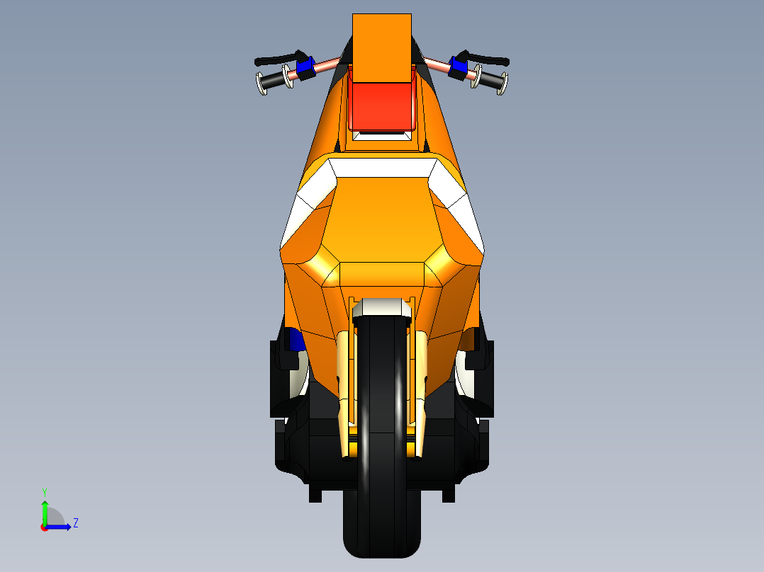 轻型电动摩托车造型左视图