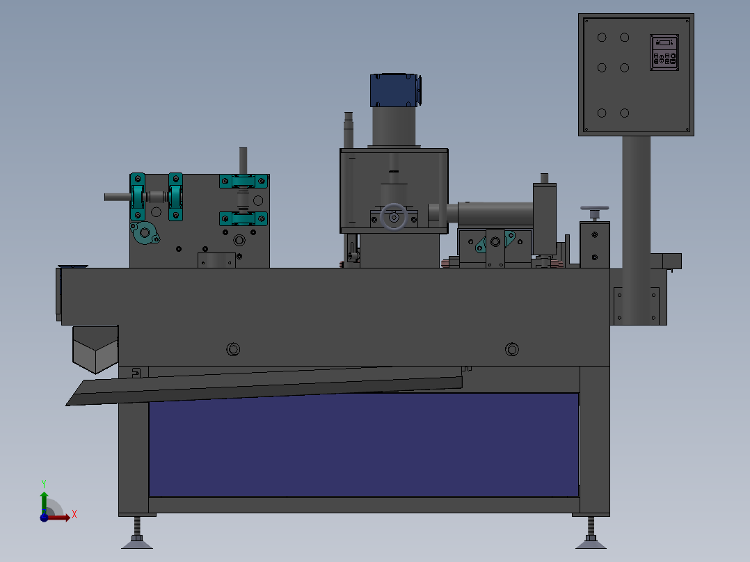 异形木板滚涂机前视图