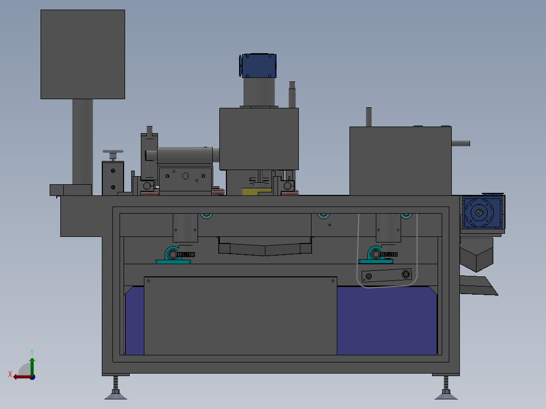 异形木板滚涂机后视图