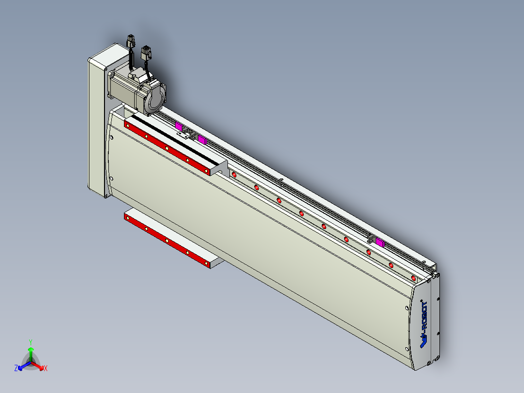 威洛博QF系列模组QF20-Lxx-C-S480-BR-ZP40-C3正等轴测图