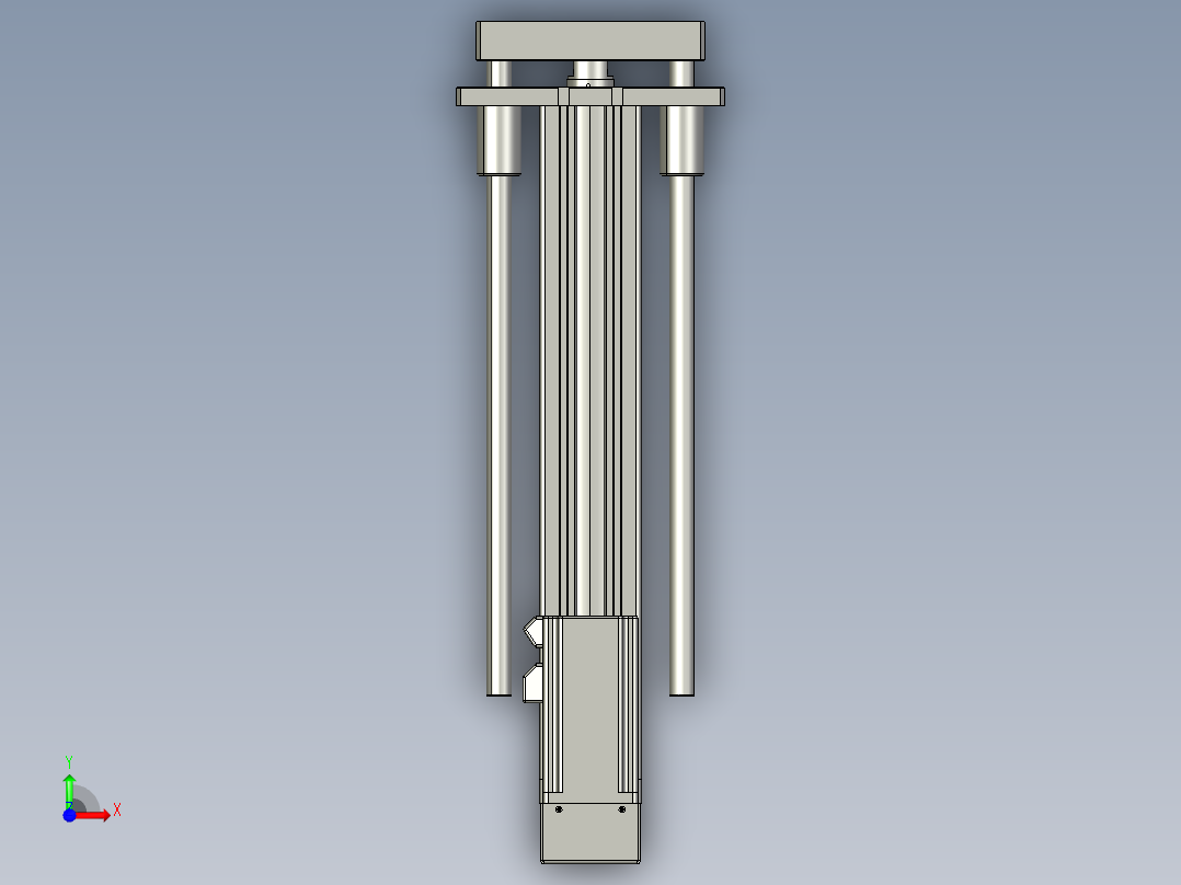 12VZ电动缸-VZ6D-S300-BD前视图