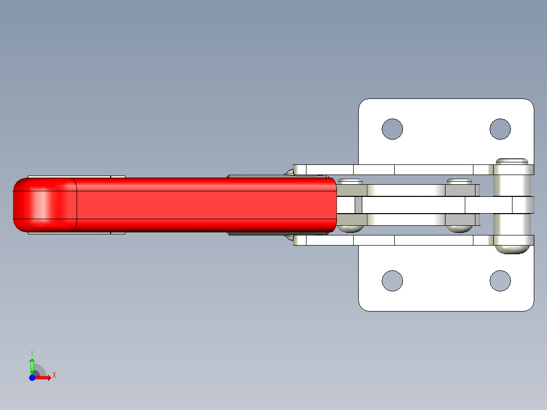 推拉式夾鉗SSP(E)-3D多系列多零件图纸模型前视图
