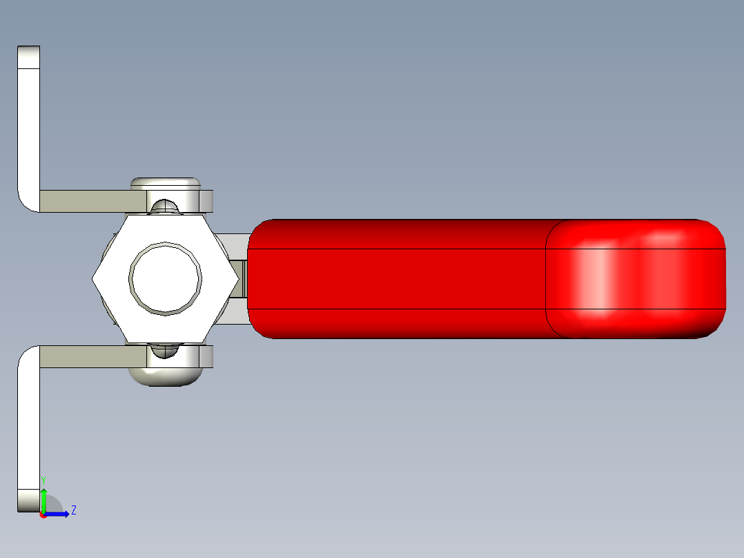 推拉式夾鉗SSP(E)-3D多系列多零件图纸模型左视图